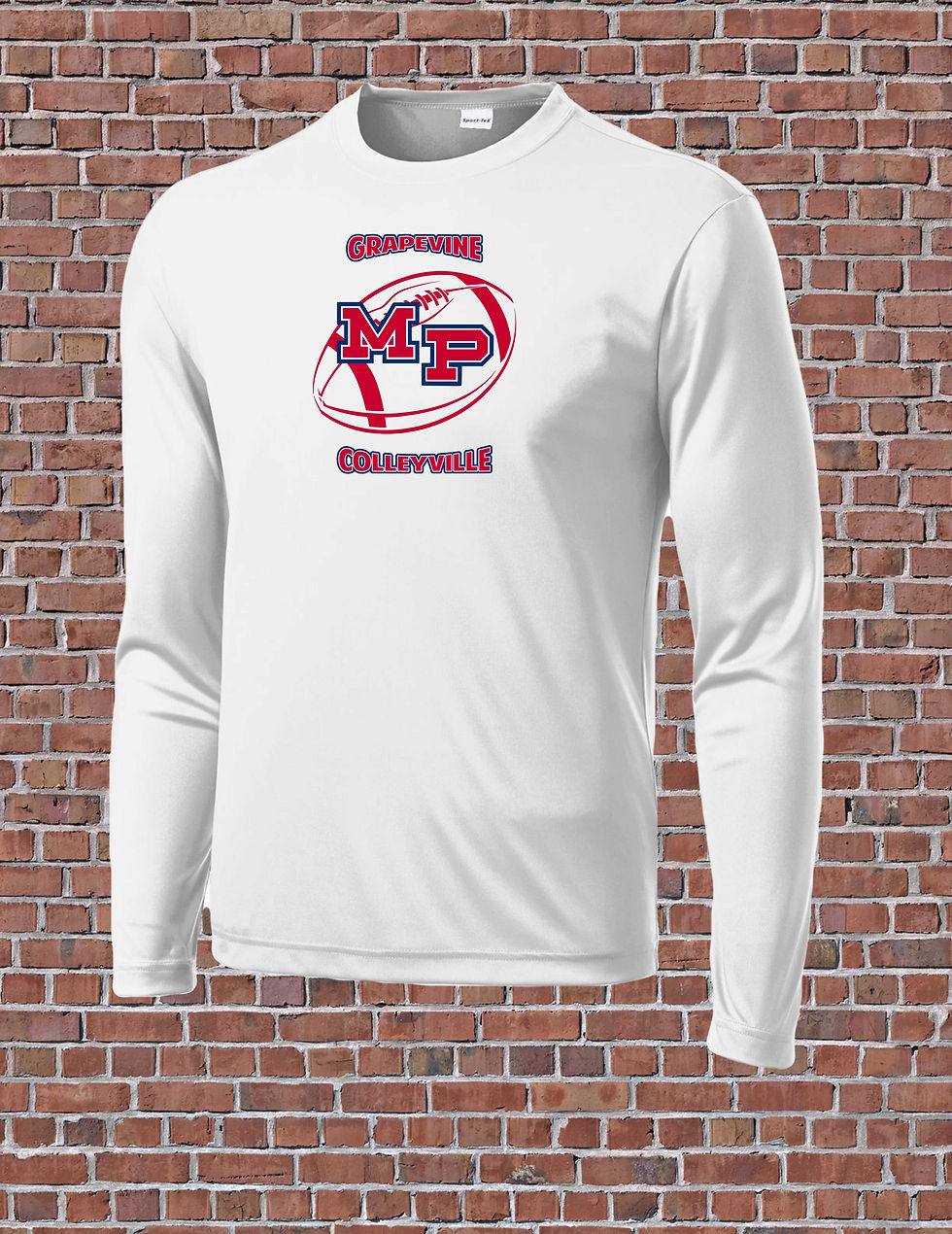 Thumbnail: UNISEX WHITE DRI FIT SPORT TEK LONG SLEEVE TEE