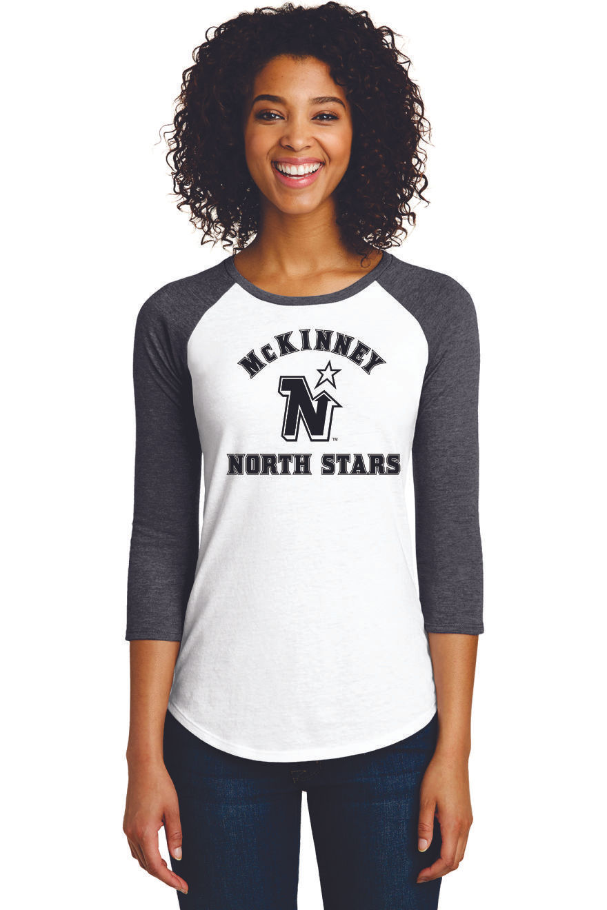 Thumbnail: MCKINNEY   - District ® Women’s Fitted Tee ® 3/4-Sleeve Raglan