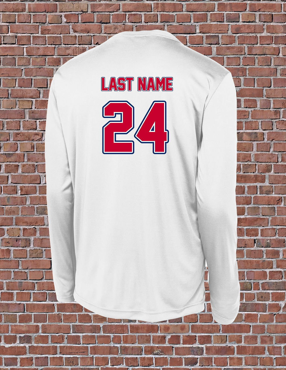 Thumbnail: UNISEX WHITE DRI FIT SPORT TEK LONG SLEEVE TEE