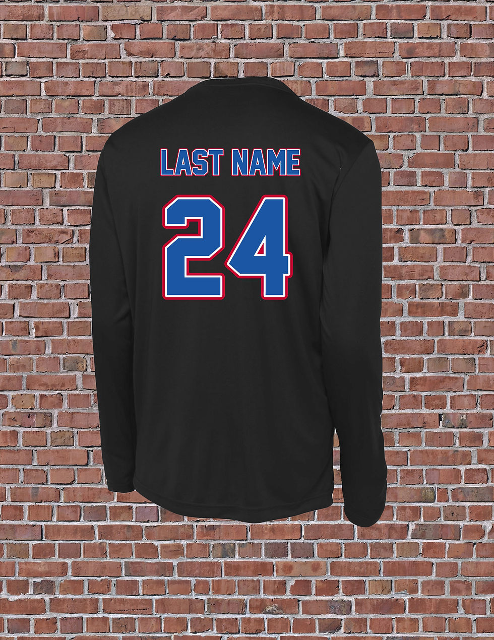 Thumbnail: UNISEX BLACK DRI FIT SPORT TEK LONG SLEEVE TEE