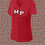 Thumbnail: LADIE'S RED V-NECK DRI FIT SPORT TEK SHORT SLEEVE TEE