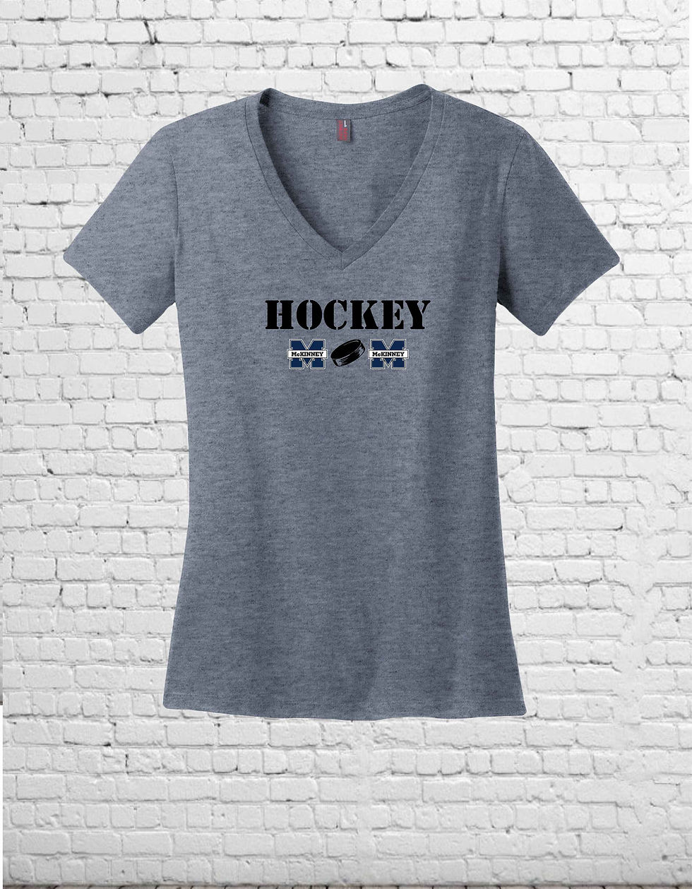 Thumbnail: LADIES  - HEATHERED NAVY V NECK