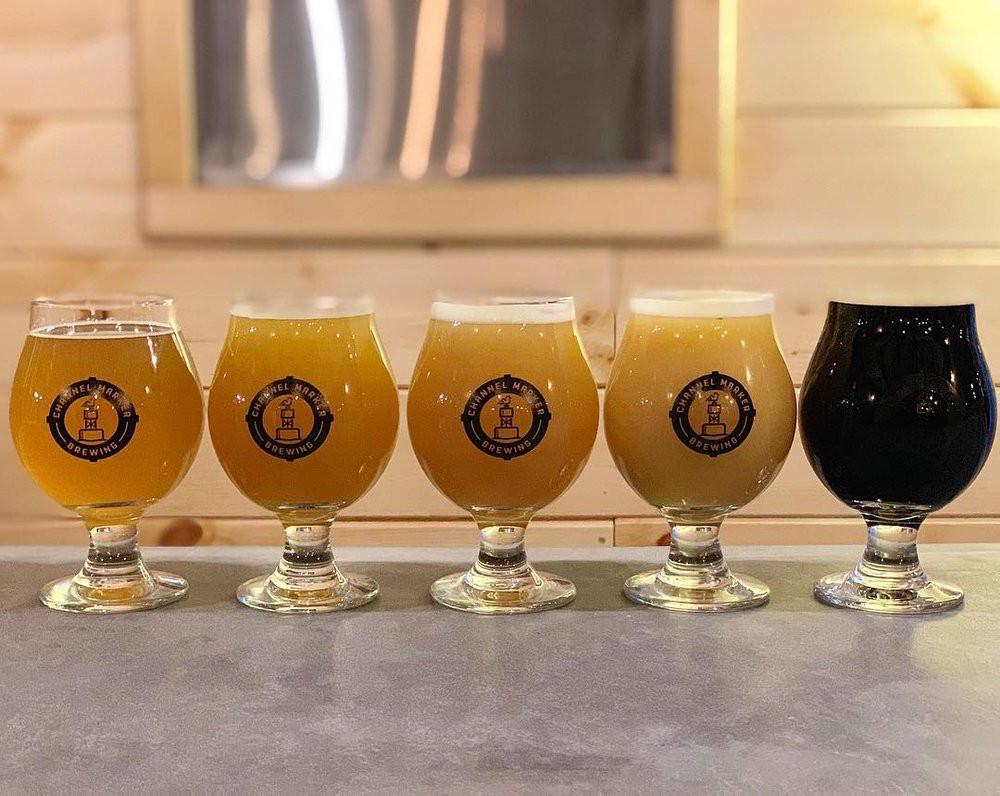 Enjoy a flight at Channel Marker Brewing.