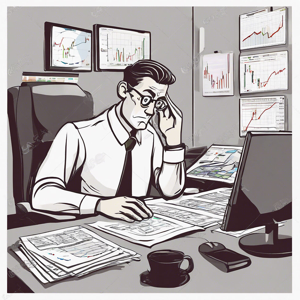 stock trader looking at charts