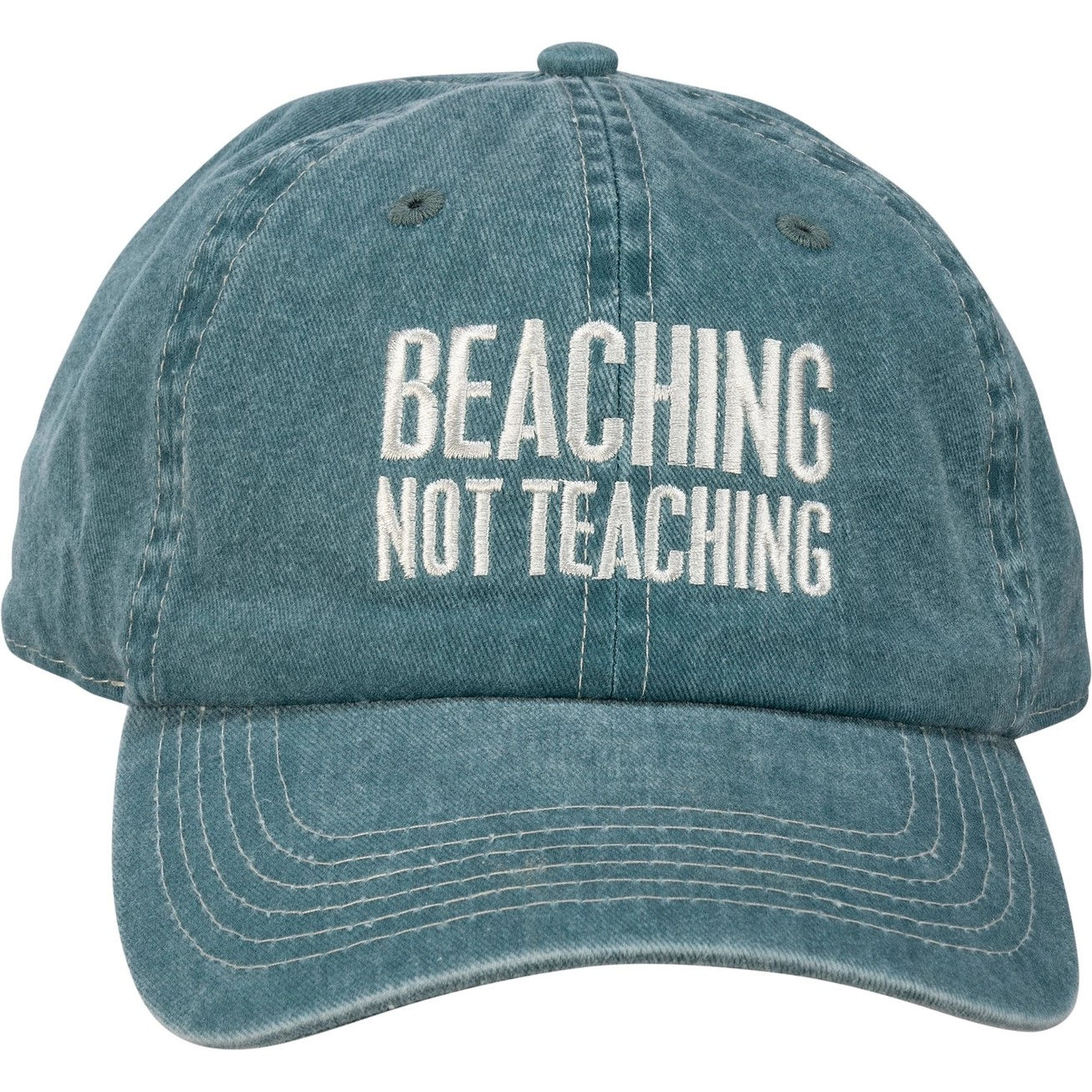 Beaching Not Teaching Teal Ball Cap