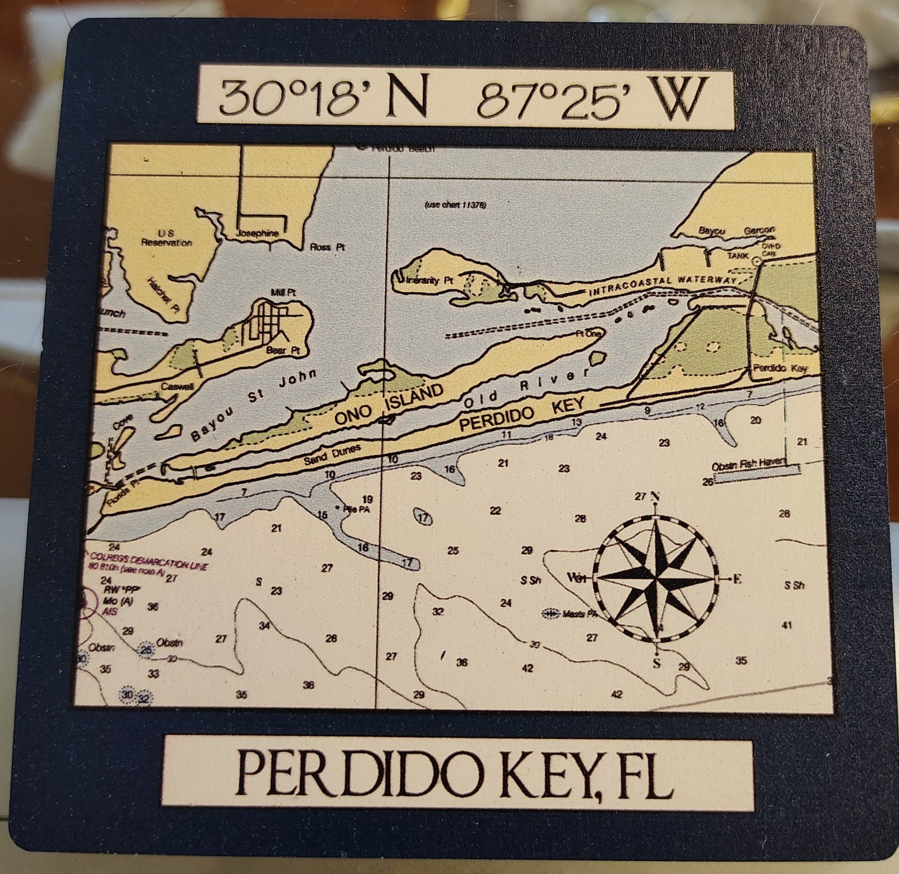 Wood 4x4 Map Coaster