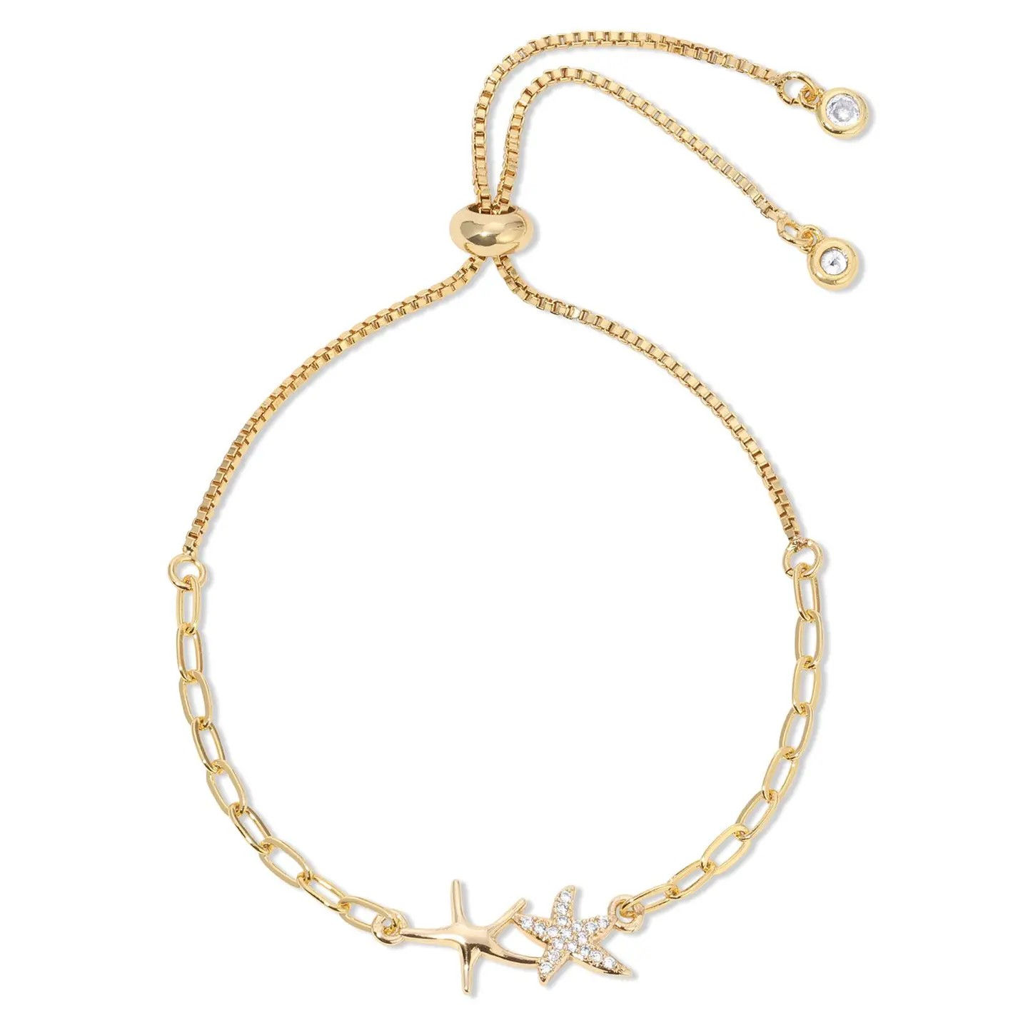 Double Starfish Pulley Bracelet-Gold