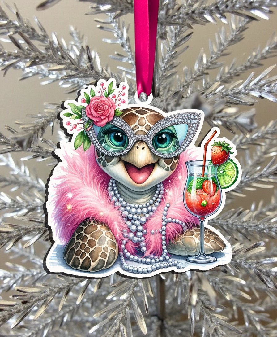 Thumbnail: Sassy Talkin Pink Boa Ornament Collection
