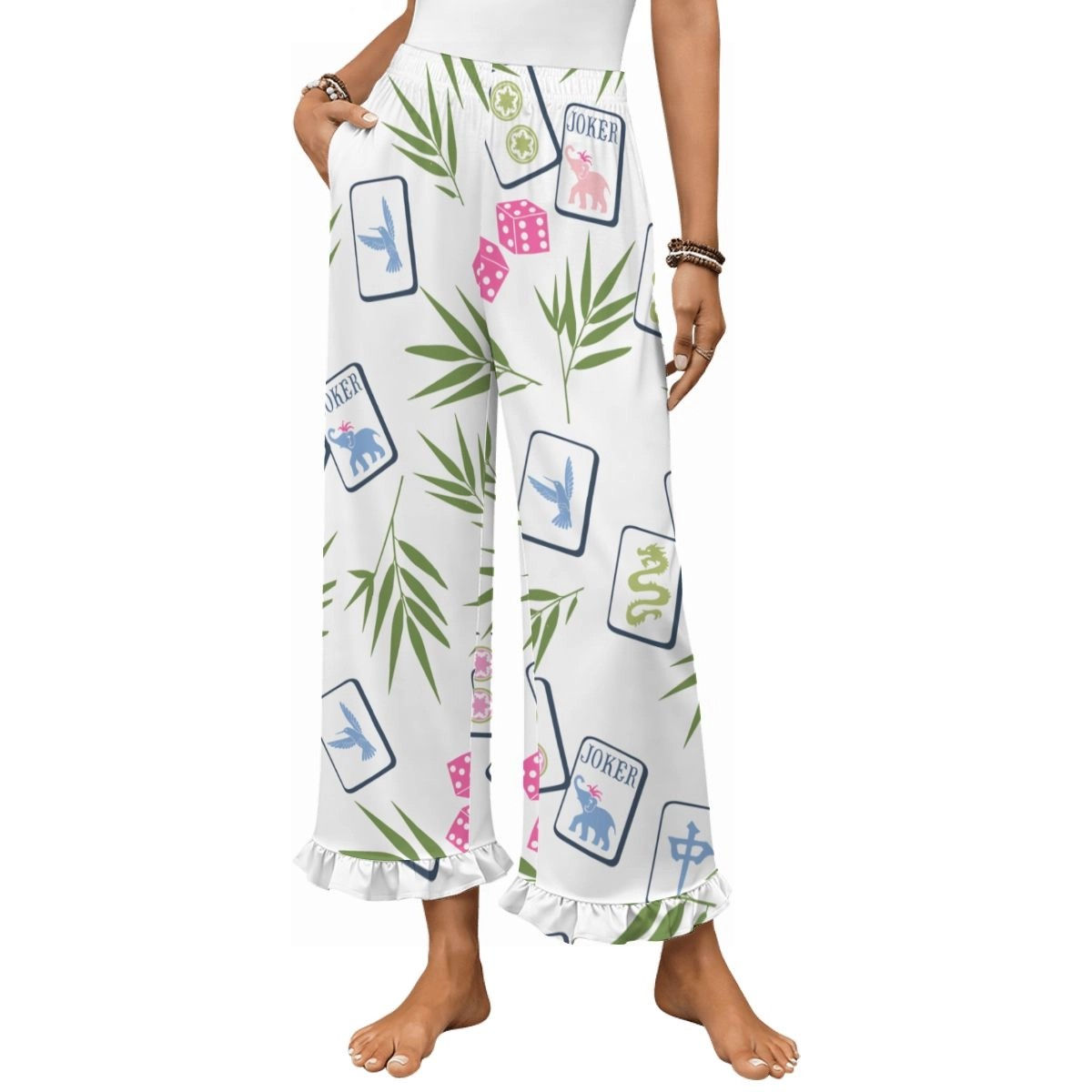 Palm And Mahjong Women's Soft Lounge Pants