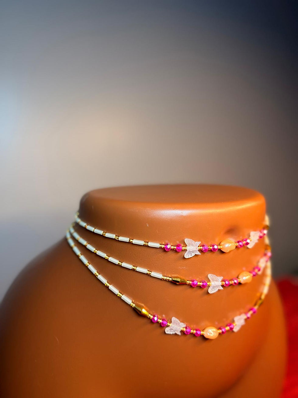 Thumbnail: Auntie Ama’s Champagne Glow Crystal Waist Beads