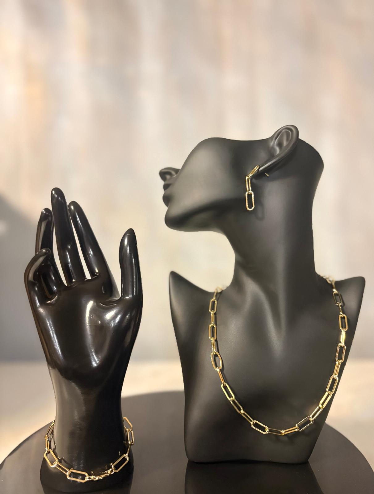 Urban Link 3 Piece Set  in 14 K Gold Plated Copper