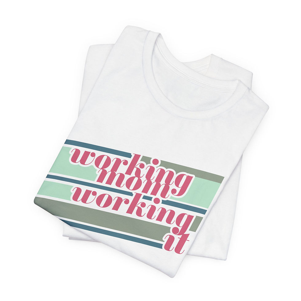 Thumbnail: Working Mom Working It Graphic Tee - Pink/Mint