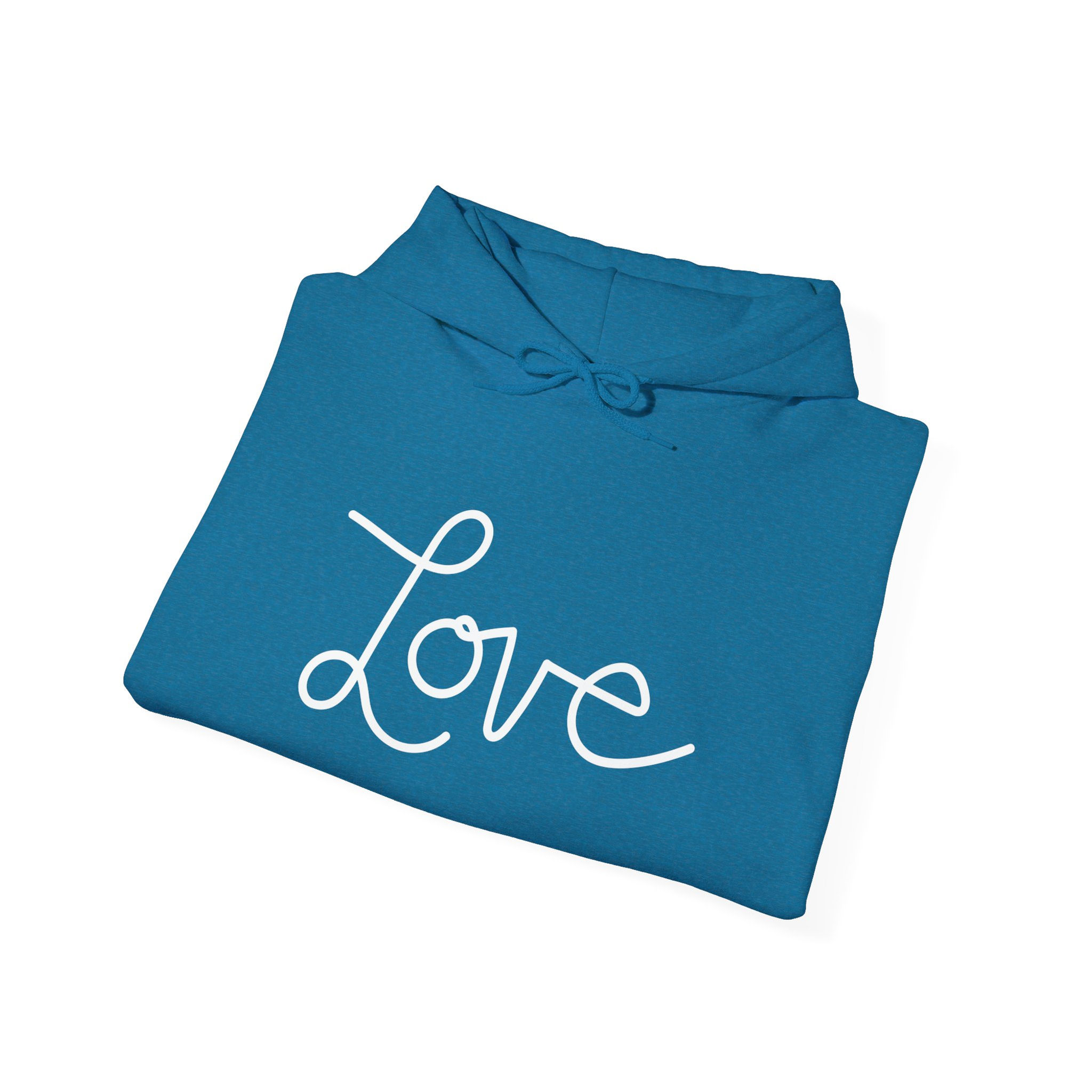 Love Line Art Cozy Hoodie - Antique Sapphire