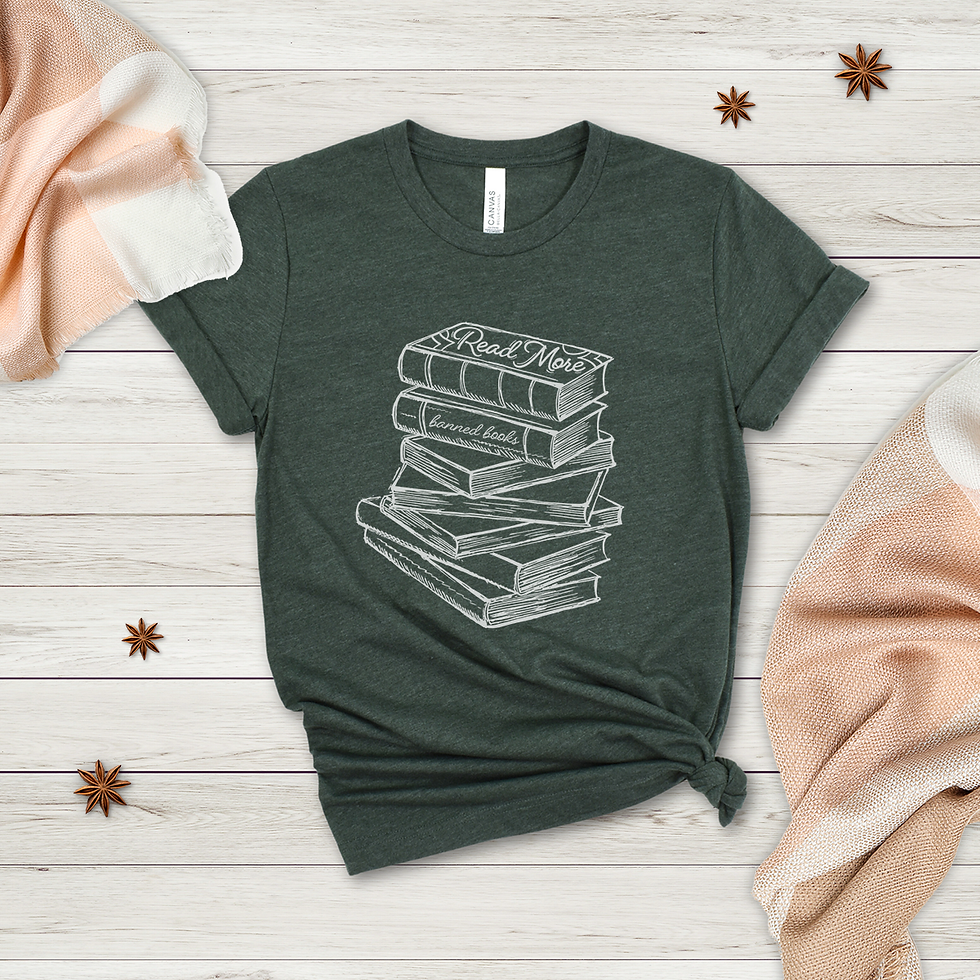 Thumbnail: Read More Banned Books Illustrated Unisex Tee