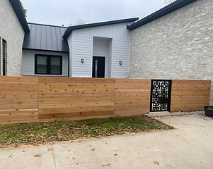Cedar horizontal decorative fence