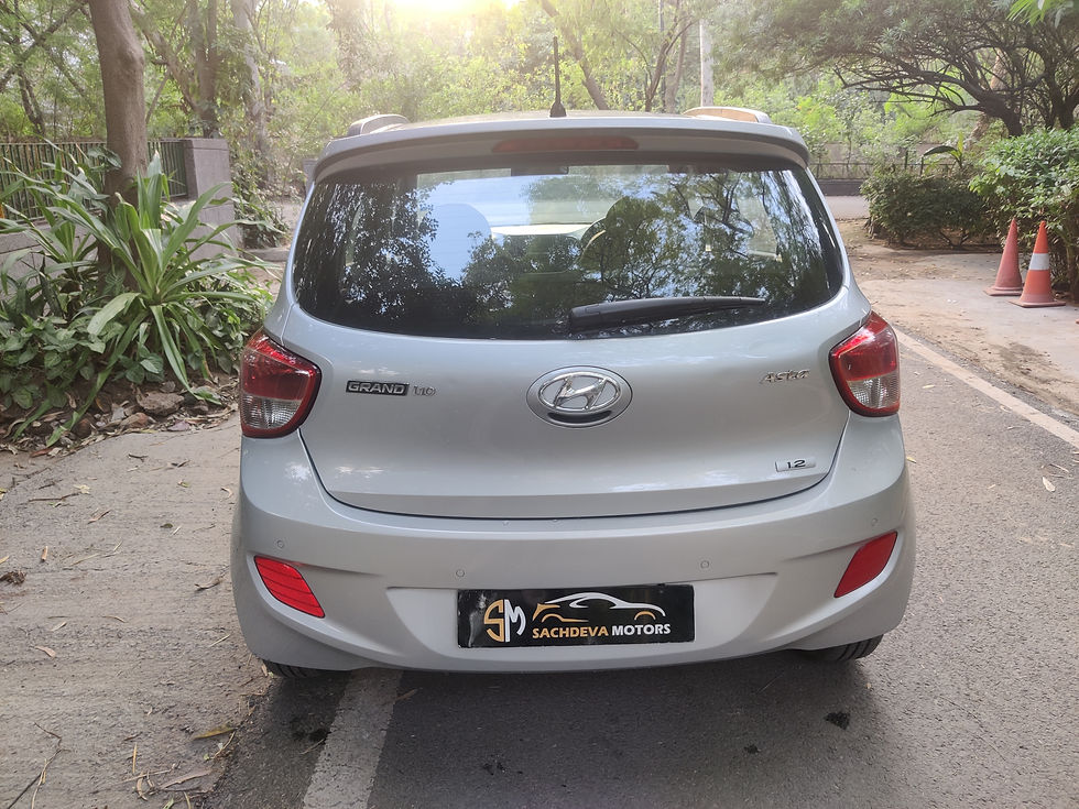 Thumbnail: Hyundai Grand i10 Asta(O) (2013-2016) Back View | Certified Used Cars in Delhi, India | Sachdeva Motors