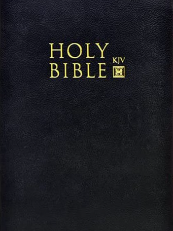 Holy Bible King James KJV with Black Leatherette Cover.