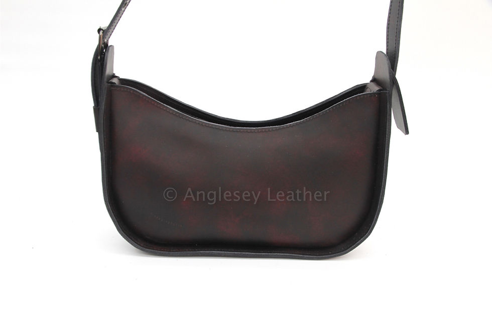 Thumbnail: Gabriella 'Claret Red & Black' Shoulder Bag