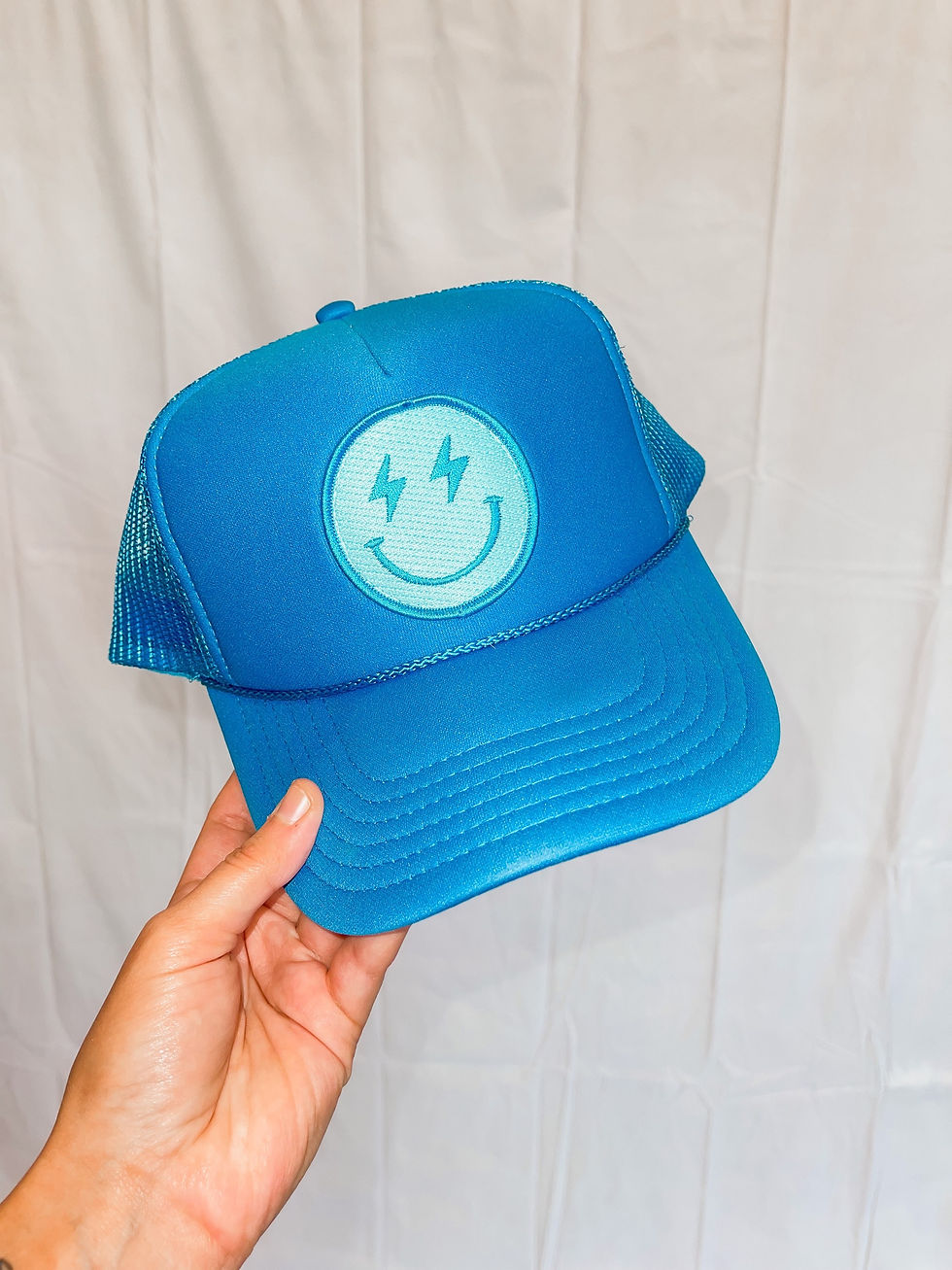 Thumbnail: Smiley Trucker Hat-Blue