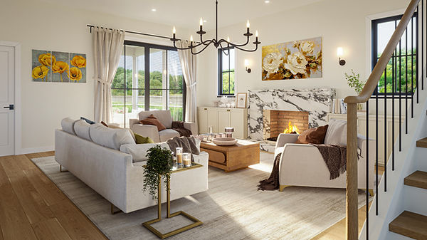 Living Room Design & Rendering