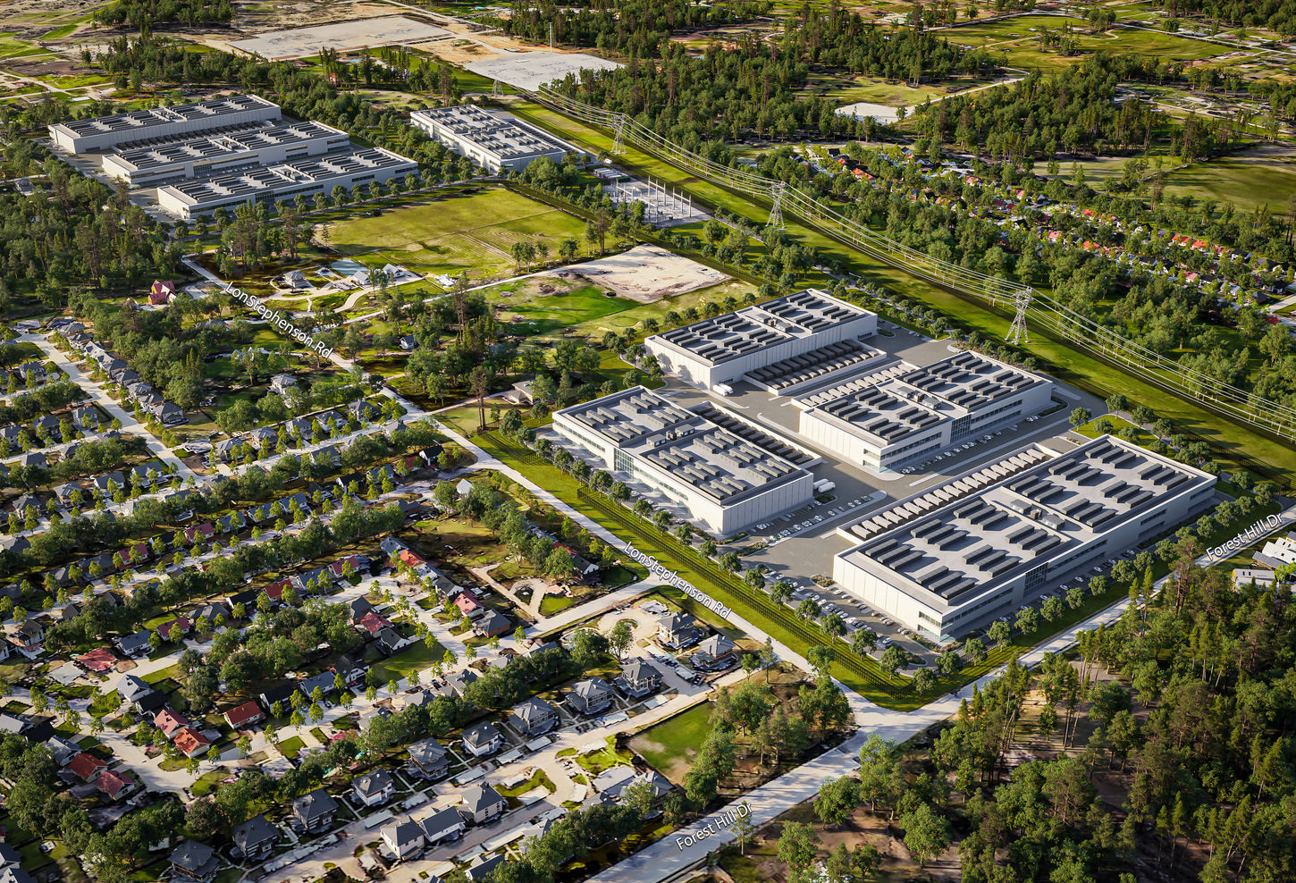 Data Center Aerial View