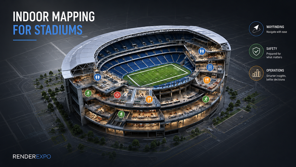 indoor mapping for stadiums