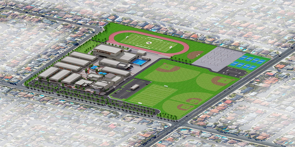 High School Campus - Aerial View - California