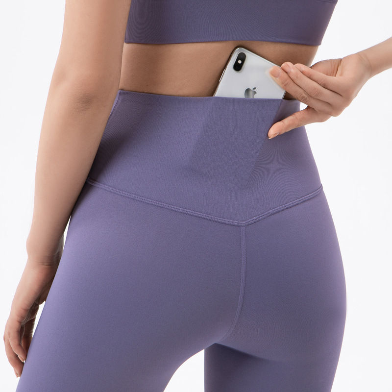 Thumbnail: 25" Yoga Sports Leggings With Pockets Women's Gym High Waist Tights Plus Size Fi