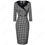 Thumbnail: Charming Button V Neck Pencil Dress