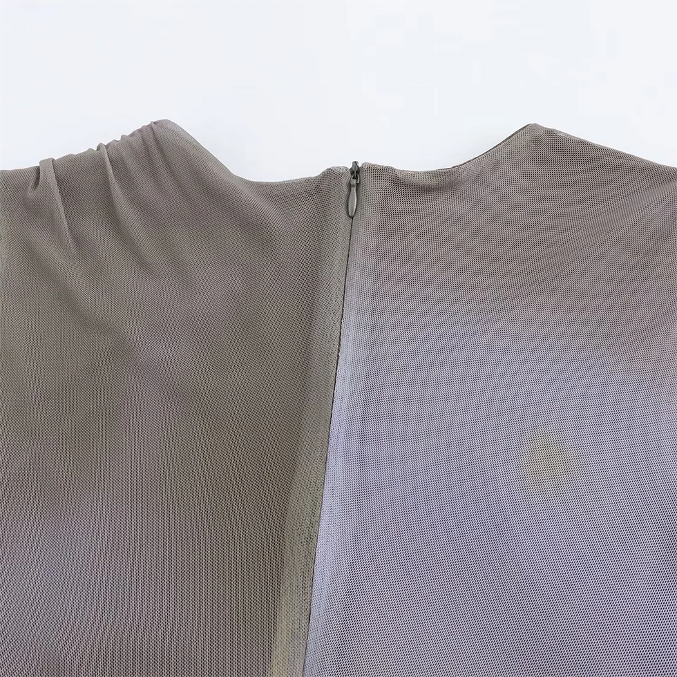 Thumbnail: 2024 summer new product temperament versatile round neck pleated decoration slim