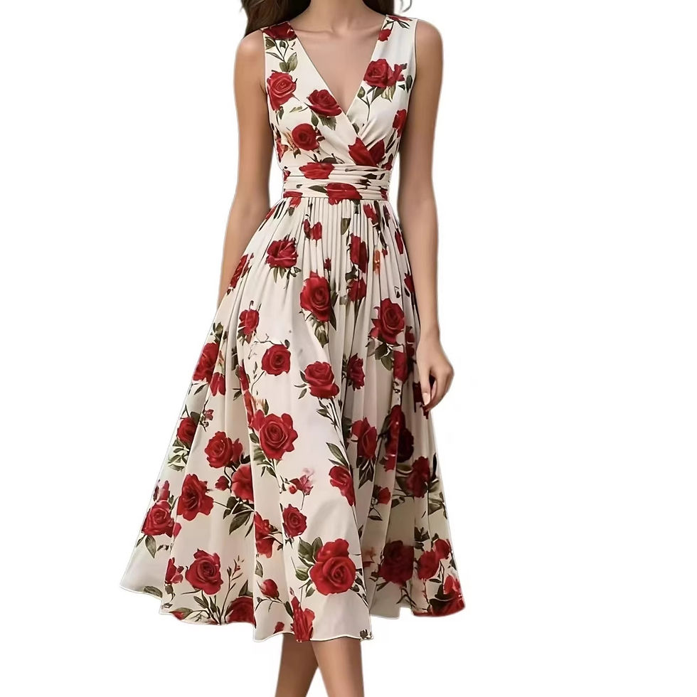 Thumbnail: Seraphina Floral Maxi Dress Elegant Sleeveless V-Neck Summer Dress