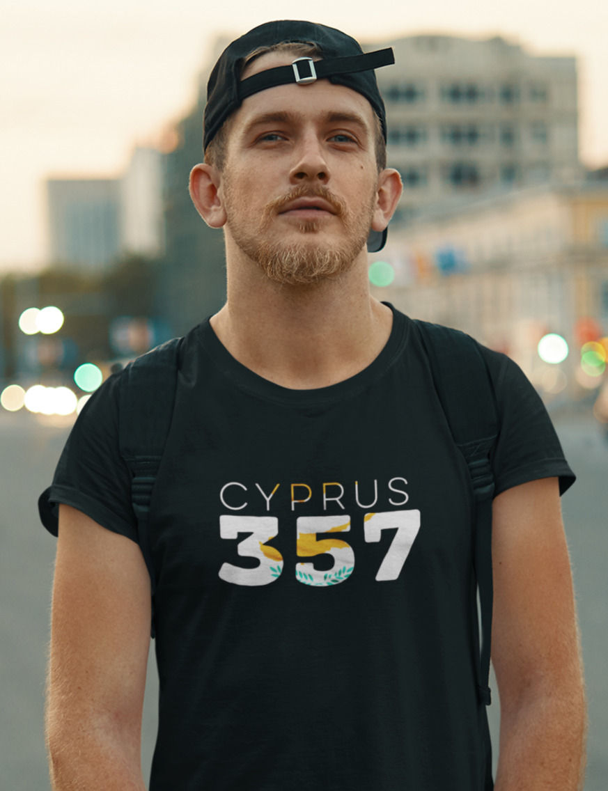 Cyprus Mens Black T-Shirt