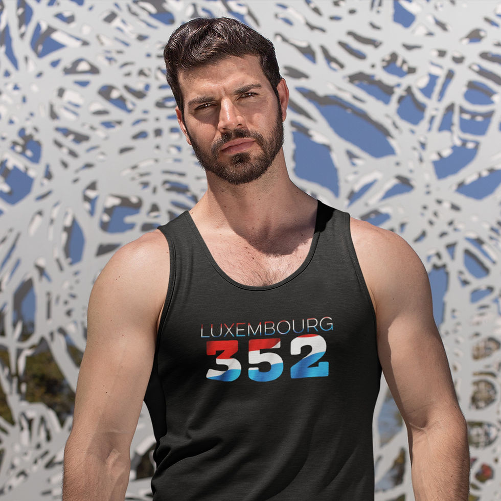 Luxembourg Mens Black Tank Top Vest