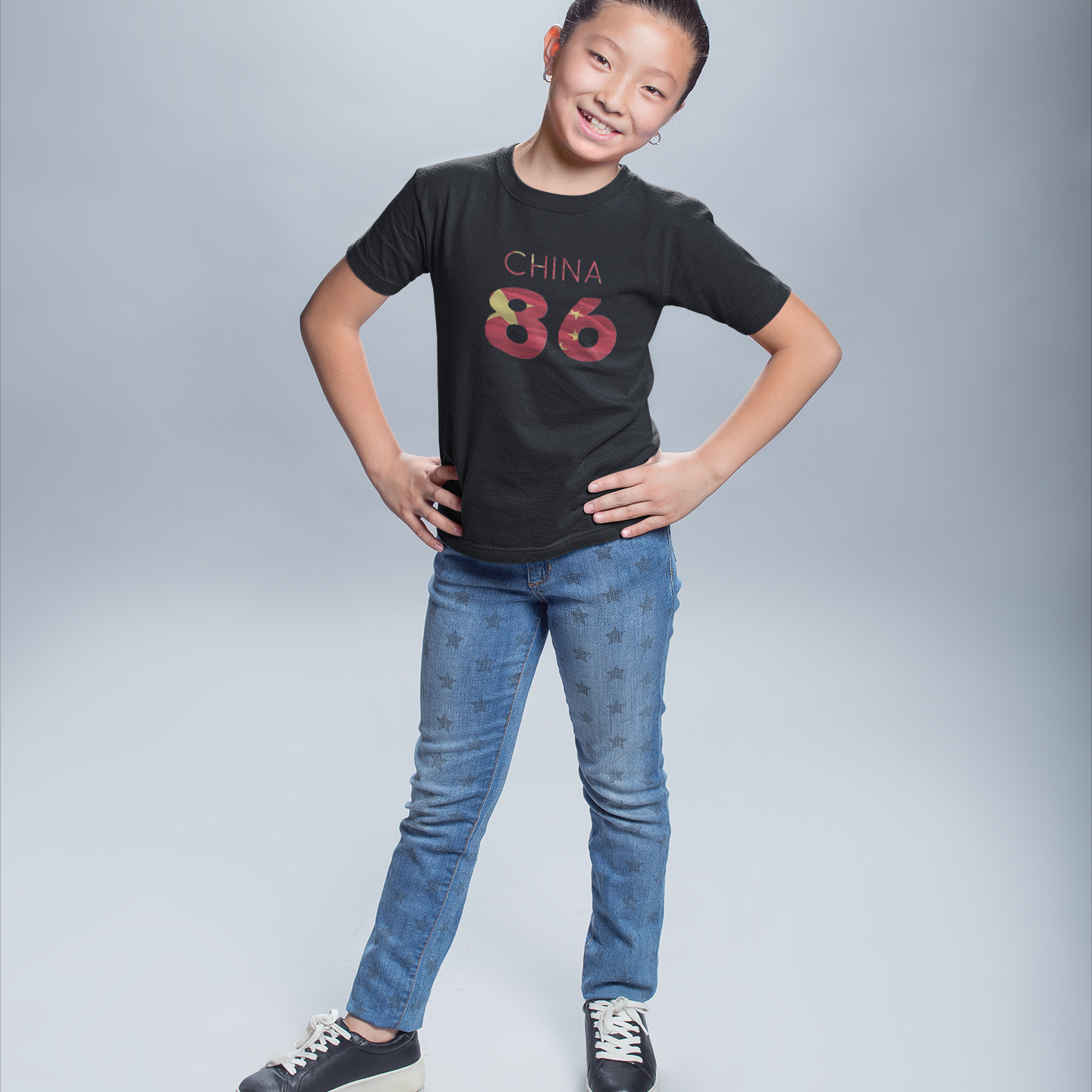 Childrens China Black T-Shirt