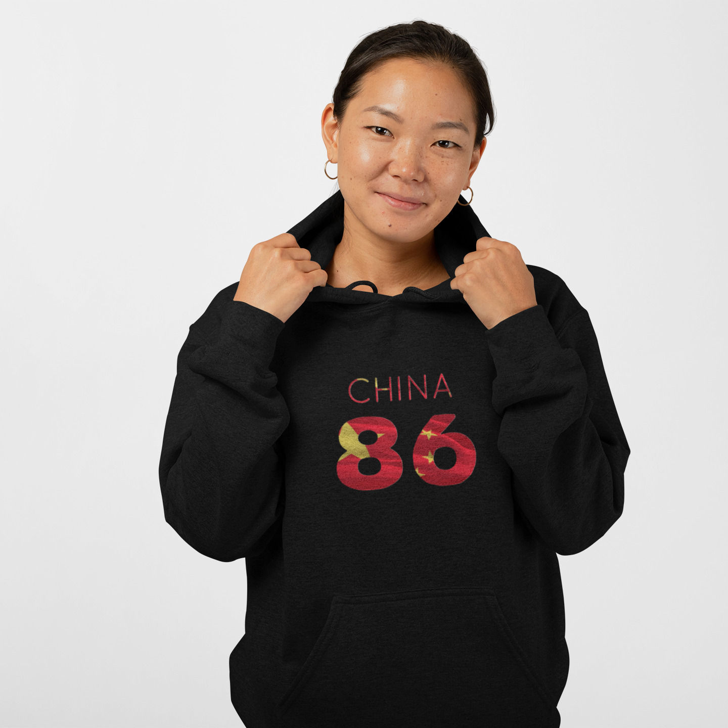 China Womens Black Hoodie
