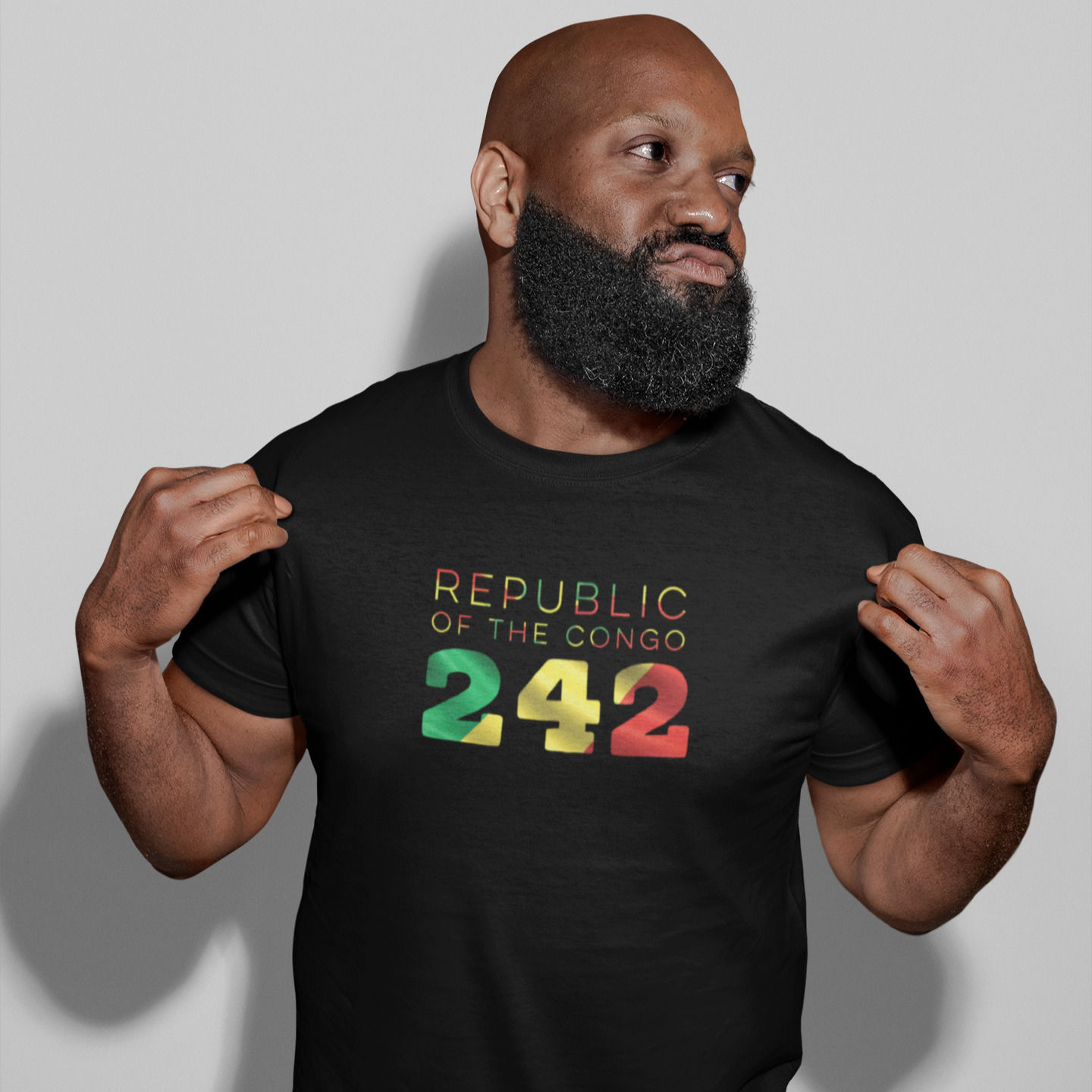 Republic of the Congo Mens Black T-Shirt