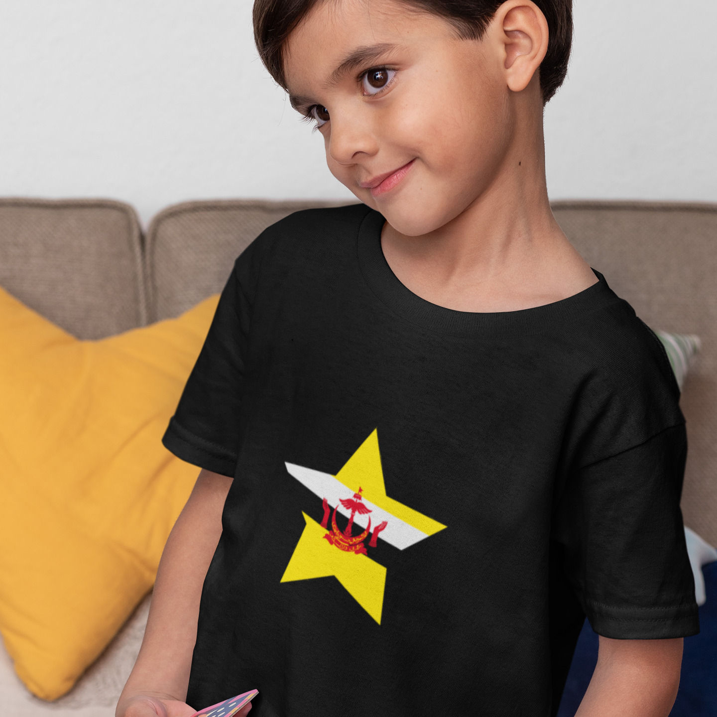 Childrens Brunei Black T-Shirt