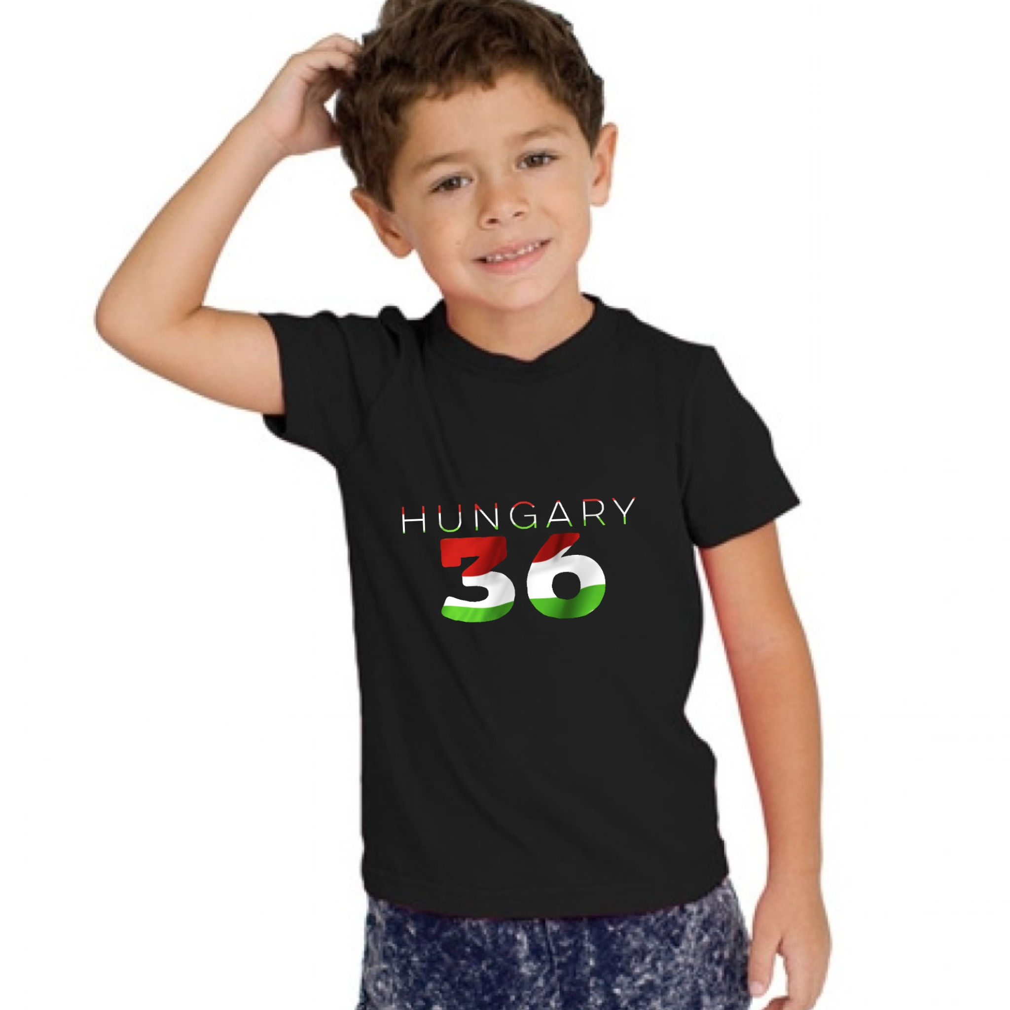 Childrens Hungary Black T-Shirt