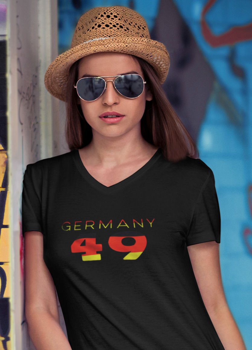 Germany Womens Black T-Shirt