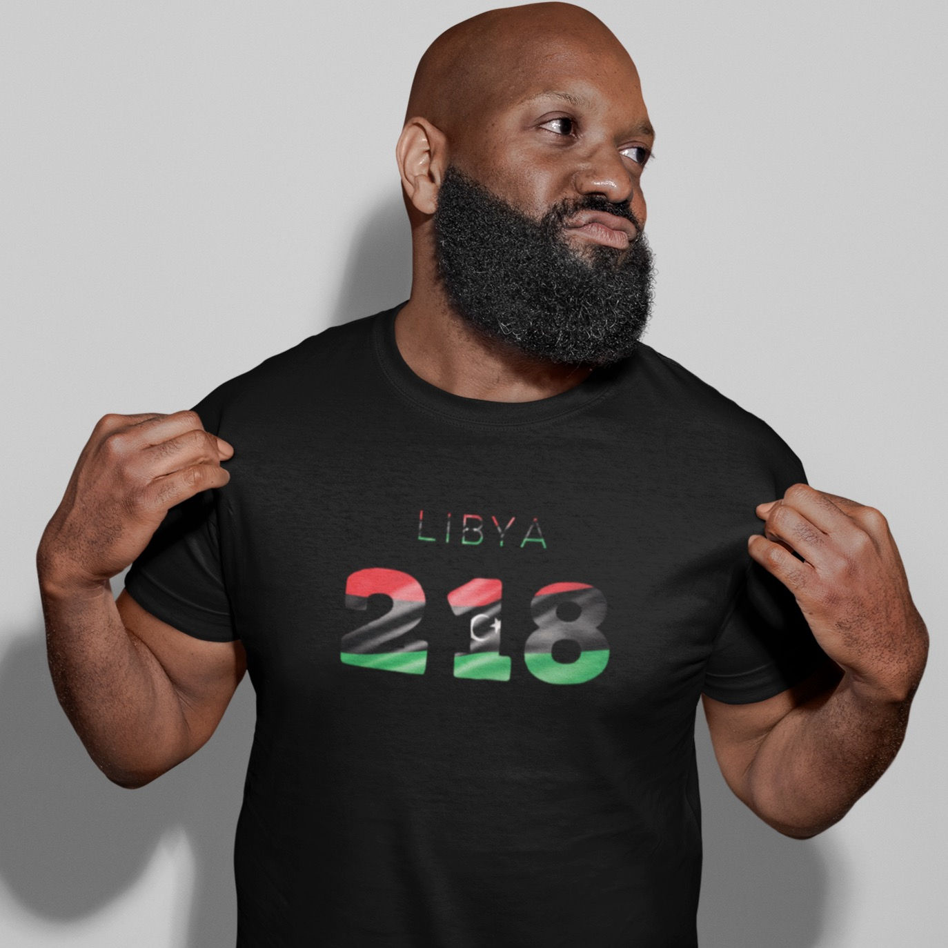 Libya Mens Black T-Shirt