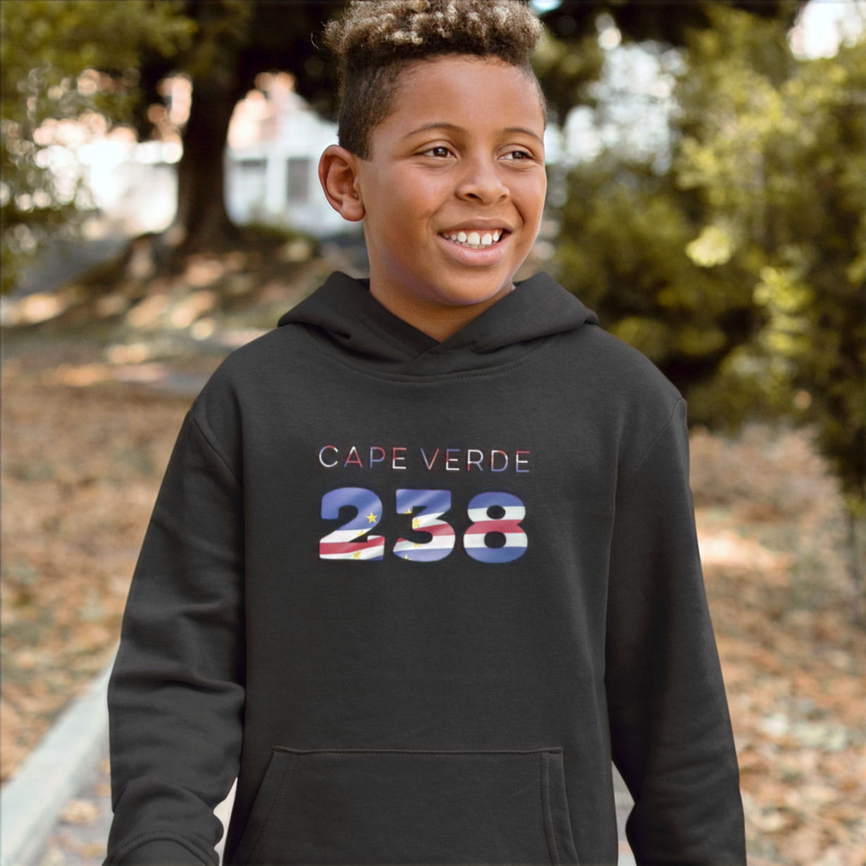 Cape Verde Childrens Black Hoodie