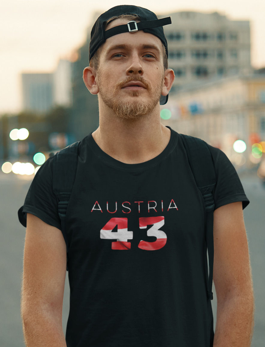 Austria Mens Black T-Shirt