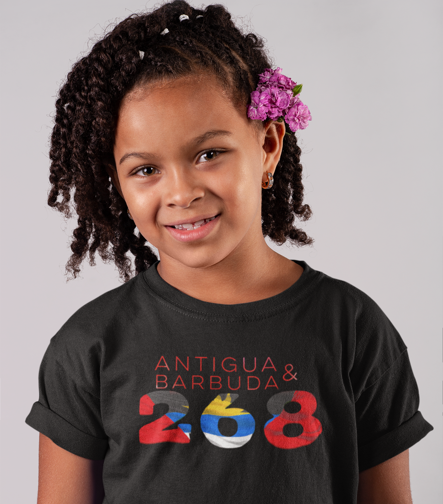 Childrens Antigua & Barbuda Black T-Shirt