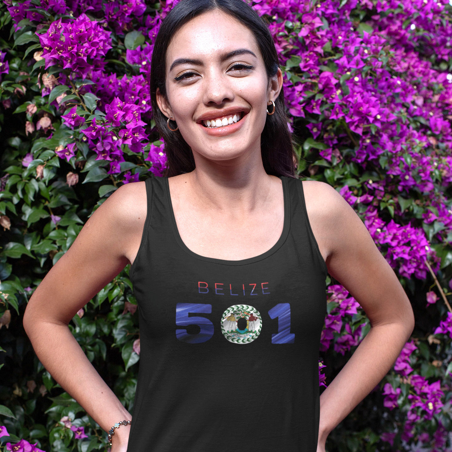 Belize Womens Black Vest Tank Top
