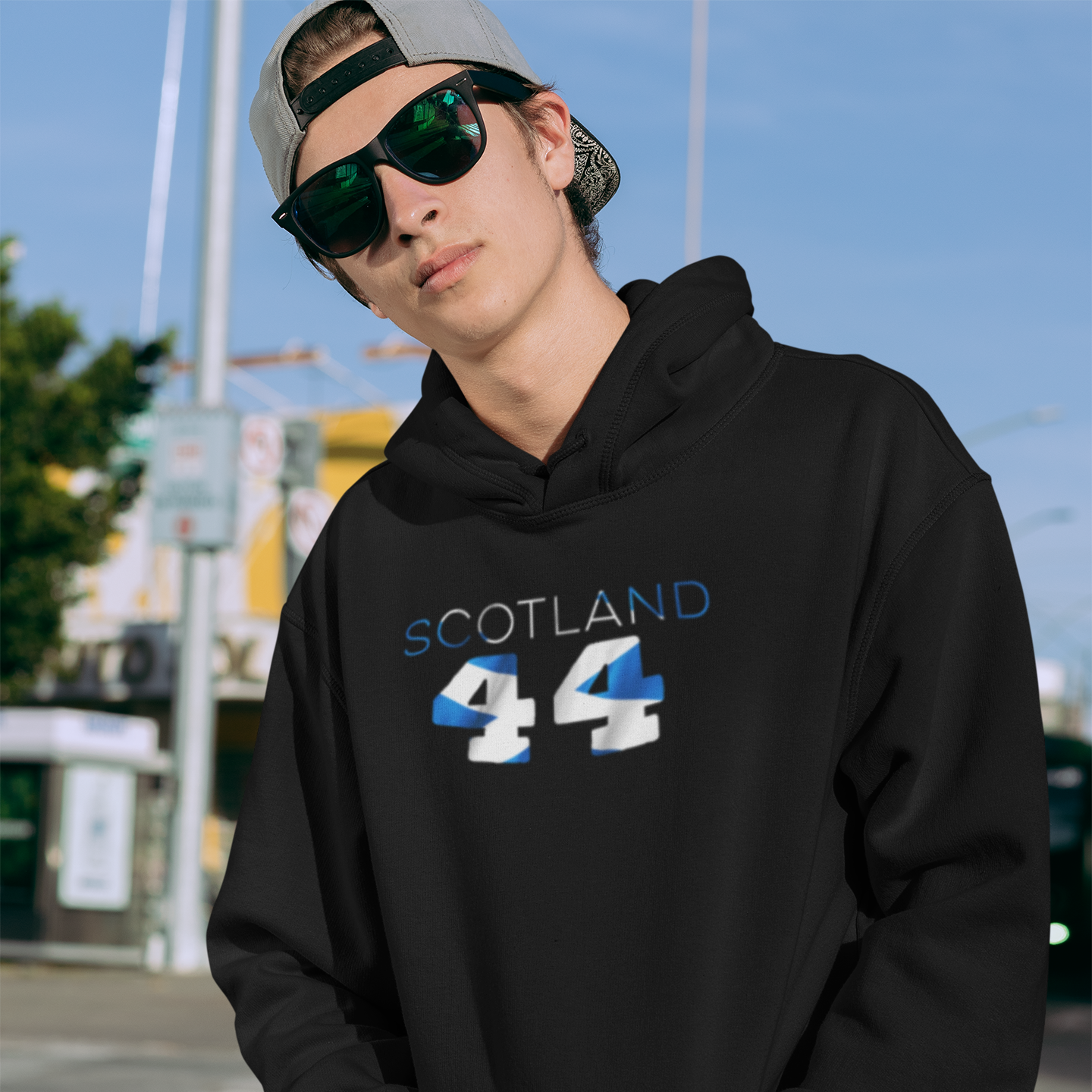 Scotland Mens Black Hoodie