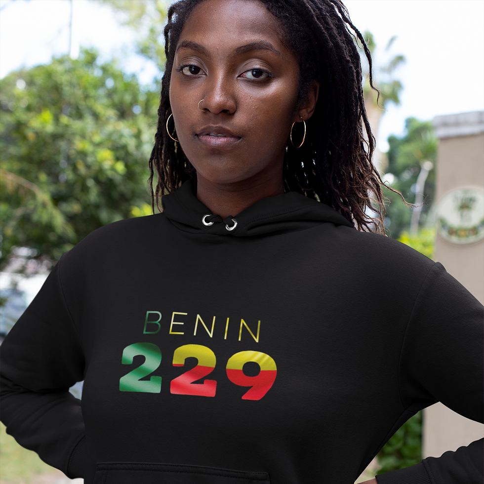 Benin Womens Black Hoodie