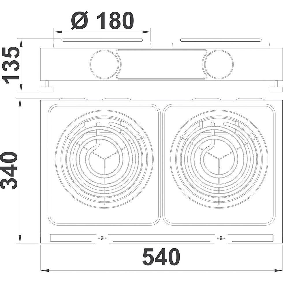 Miniatura: Fogão Elétrico Hot Turbo 2 bocas 1250 W