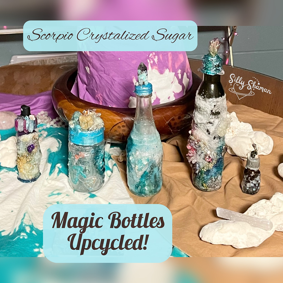 Thumbnail: Scorpio Quartz Amazonite Crystal Charger Sugar Magic Bottle (Upcycled)