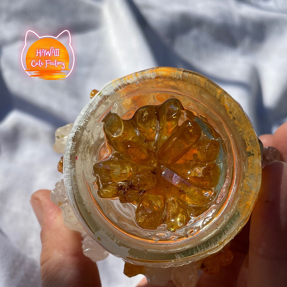 Thumbnail: Crab Tangerine Aura Quartz Crystal Charger, (Upcycled) 