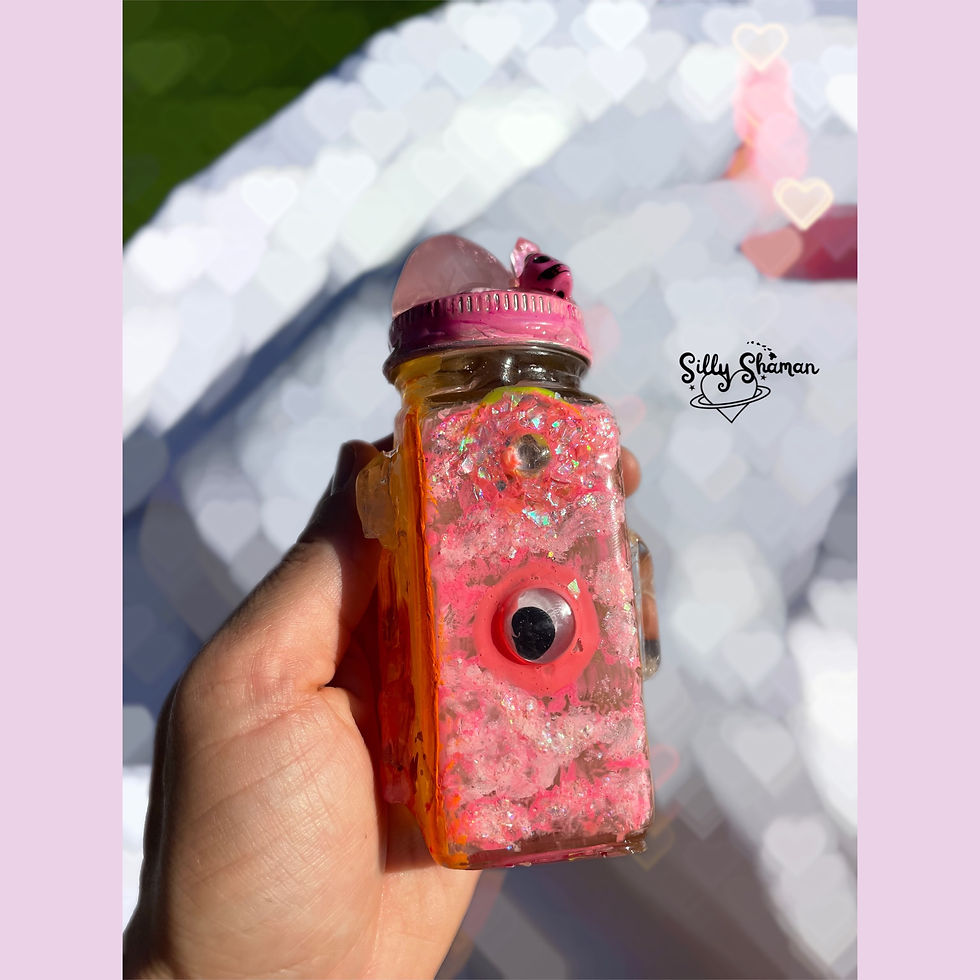 Thumbnail: Spring Eye Quartz Crystal Charging Jar (Upcycled)